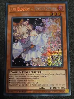 Yugioh! NM Ash Blossom & Joyous Spring - MP22-EN257 - Prismatic Secret Rare - 1s - Image 1