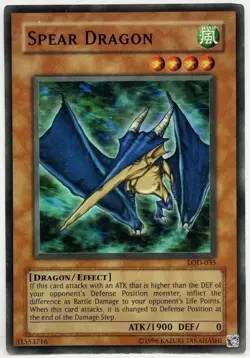 Yu-Gi-Oh! Spear Dragon LOD-035 Legacy of Darkness 1st Edition - Image 1