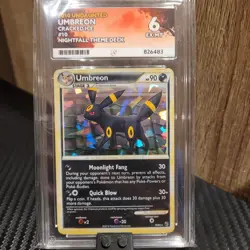 TCG Pokemon Umbreon 10/90 Undaunted Cracked Ice Holo Card - Image 2