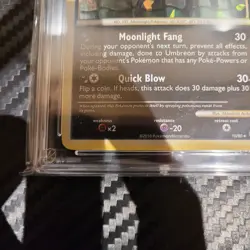 TCG Pokemon Umbreon 10/90 Undaunted Cracked Ice Holo Card - Image 5