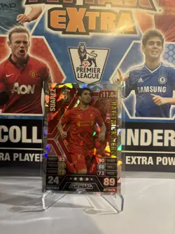 TOPPS MATCH ATTAX EXTRA 2013/14 LUIS SUAREZ LIVERPOOL HAT-TRICK HERO NO HH1 - Image 1