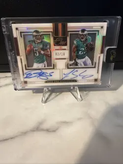 2023 Panini One. Plus One Sigs Gold Auto Of Donovan Mcnabb / Lesean McCoy 2/10 - Image 1