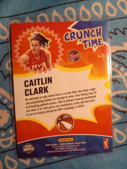2025 Panini Donruss WNBA - Crunch Time Caitlin Clark #5 - Image 2
