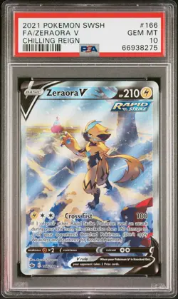 Pokemon Zeraora V Chilling Reign Full Alt Art #166 PSA 10 Gem Mint - Image 3