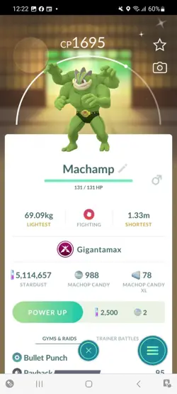 Pokemon Go Shiny Machamp ( Gigantamax ) - Image 1
