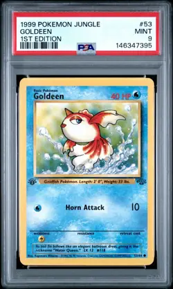 1999 Pokemon Jungle Goldeen 1st Edition #53 PSA 9 Mint WOTC - Image 1
