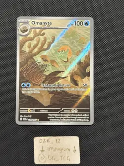 Pokemon ENGLISH - 151 - Omanyte - 180/165 - Illustration Art Rare - M/NM - Image 1