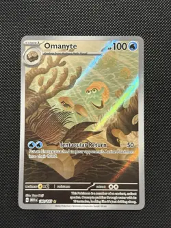 Pokemon ENGLISH - 151 - Omanyte - 180/165 - Illustration Art Rare - M/NM - Image 2