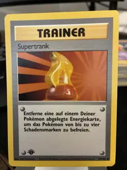 🌟 90/102 Pokemon SUPER POTION * 1st Edition GERMAN * Never Played 🌟 - Image 1