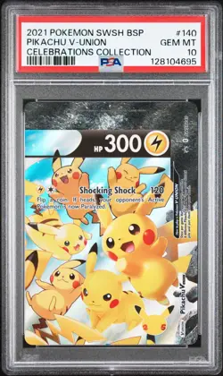 SEQUENTIAL PSA 10 SET PIKACHU V-UNION SWSH139 140 141 142 BSP PROMO 2021 POKEMON - Image 4