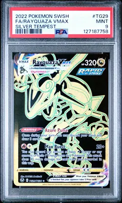 Silver Tempest #TG29 Rayquaza Vmax PSA 9 Charizard Golduck Lot - Image 1