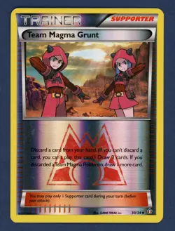 Team Magma Grunt 30/34 Uncommon Double Crisis Pokemon Reverse Holo LP - Image 1