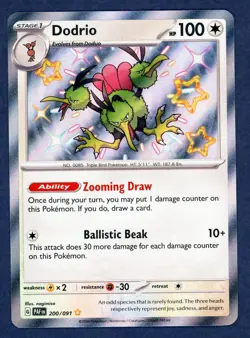 Dodrio 200/091 Shiny Rare Paldean Fates Pokemon Holo Near Mint - Image 1