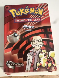 Gym Challenge Blaine Pyro Themendeck Theme Deck Box Leer Empty - Pokemon TCG - Image 1