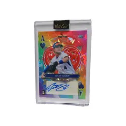 2024 Wild Card 5 Card Draw Stacked Deck Matt Shaw 1/1 Auto Rainbow Foil - Image 1
