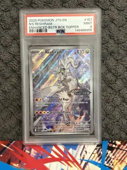 Pokemon TCG N’s Reshiram Stamped Journey Together Box Topper PSA 9 167/159 - Image 1