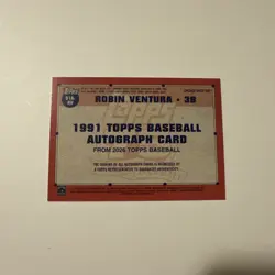 2026 Topps Series 1 Robin Ventura, Chicago White Sox '91 Topps Auto On-Card - Image 2