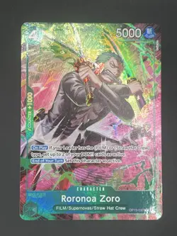 One Piece TCG OP-15/EB04 Roronoa Zoro OP13–037 Treasure Rare - Image 1