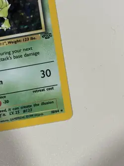 1999 Pokemon TCG Scyther Jungle 1st Edition Holo Unlimited Rare Card 10/64 - Image 3