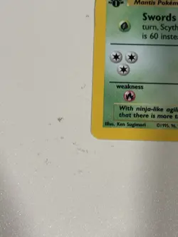 1999 Pokemon TCG Scyther Jungle 1st Edition Holo Unlimited Rare Card 10/64 - Image 4