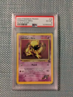 2000 Pokemon Sabrina's Abra Black Star Promo PSA 6 - Image 1