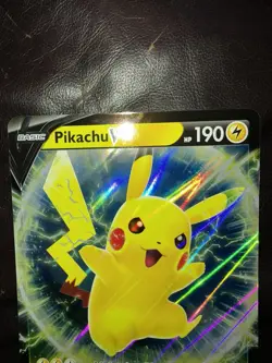 Pikachu V SWSH198 Jumbo Promo SWSH Black Star Pokemon Near Mint - Image 3