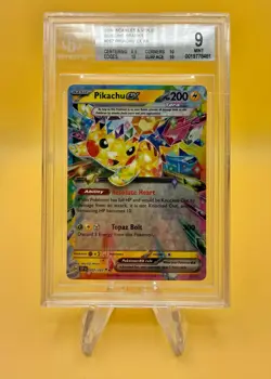 Pokemon TCG: Surging Sparks - Pikachu EX - 057/191 - Beckett MINT 9 - Image 1