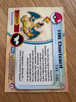 Charizard #06 | Topps TV Animation Series | Non Holo Pokemon Card LP - Image 2