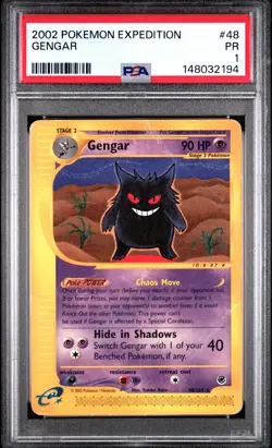 2002 POKEMON EXPEDITION #48 GENGAR PSA 1 - Image 1