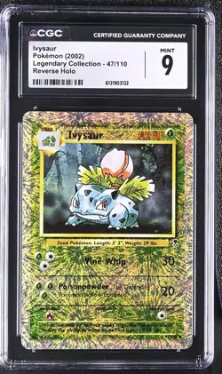 CGC 9 MINT Ivysaur 47/110 Legendary (collection) Reverse Holo Pokemon Card - Image 1