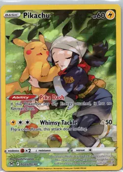 Pokemon TCG Pikachu TG05 Lost Origin Holo LP - Image 1