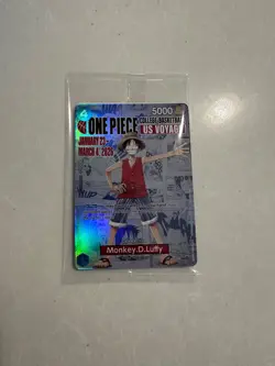One Piece College Basketball US Voyage Promo Card Monkey.D.Luffy 2026 - Image 2