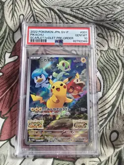 PSA 10 Pikachu 001/SV-P Promo Pre-Order Scarlet & Violet Pokemon Card Japanese - Image 1