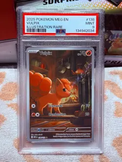 2025 Vulpix 138/132 Mega Evolution Illustration Rare PSA 9 Pokemon TCG - Image 3