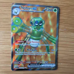 SPIDOPS EX 223/198 POKEMON CARD (SCARLET AND VIOLET SET) FULL ART HOLO - Image 3