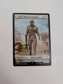 MTG - Human Soldier/Settlement Token - Fallout (PIP) NM/M Condition - Image 1