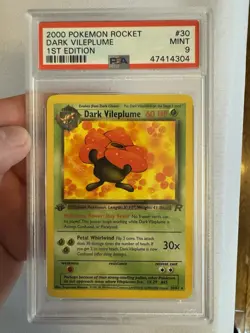 2000 Pokemon - 1st Edition Dark Vileplume Rare - Team Rocket 30/82 - PSA 9 Mint! - Image 2
