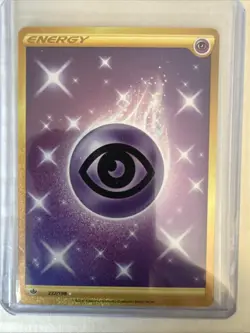 Pokemon Chilling Reign Basic Psychic Energy 232/198 Gold Secret Rare NM - Image 1