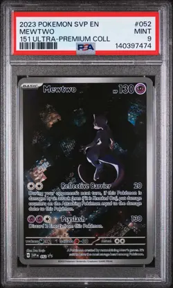 2023 POKEMON SVP EN-SV 151 UPC BLACK STAR PROMO #052 MEWTWO PSA 9 - Image 1