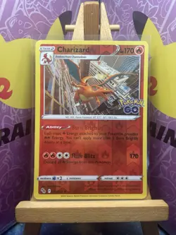 Pokemon TCG Charizard Pokemon Go 010/078 Reverse Holo Rare - Image 1