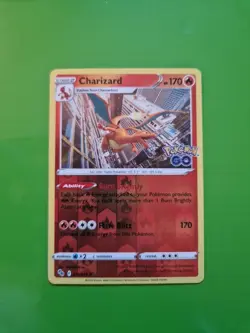 Pokemon TCG Charizard Pokemon Go 010/078 Reverse Holo Rare LP. - Image 1