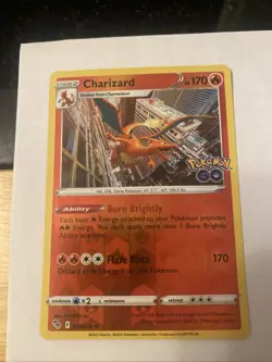 Pokemon TCG Charizard Pokemon Go 010/078 Reverse Holo - Image 1