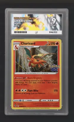 Pokemon TCG Charizard 2023 Pokemon Go Holo 010/078 Graded ACE 9 - Image 1