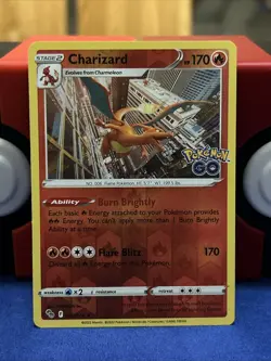 Pokemon TCG Charizard Pokemon Go 010/078 Reverse Holo Rare LP. - Image 1