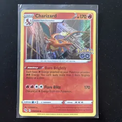 Pokemon TCG Charizard Pokemon Go 010/078 Reverse Holo Rare Card Near Mint - Image 1