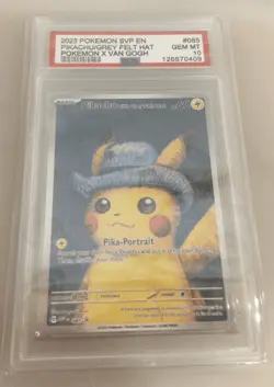 Pikachu with Grey Felt Hat - Yellow, Red, Blue, Grey Card - Image 2