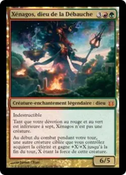 Magic The Gathering MTG XENAGOS, GOD OF REVELS FRENCH Born of the Gods NM - Image 1