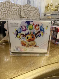 Prismatic Evolutions Pokemon Center ETB Elite Trainer Box Acrylic Case MINT - Image 1