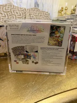 Prismatic Evolutions Pokemon Center ETB Elite Trainer Box Acrylic Case MINT - Image 2