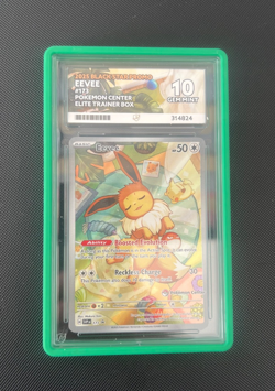 Eevee SVP173 Pokemon Center ETB Promo Prismatic Evolutions ACE 10 With Guard - Image 1